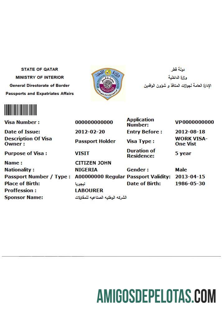 QATAR E Ver exemplo real